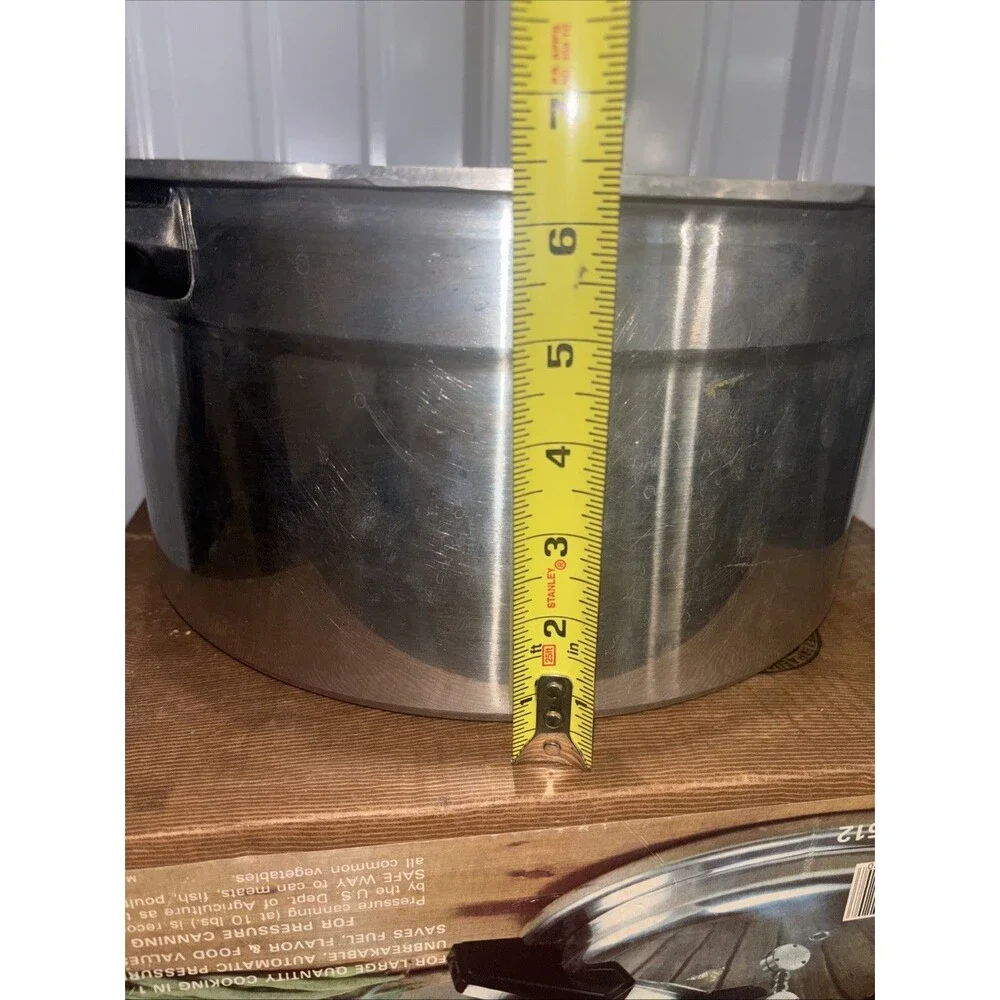 Vintage Mirro M-0512 12 Qt Aluminum Pressure Cooker Canner w/ Box & Parts USA